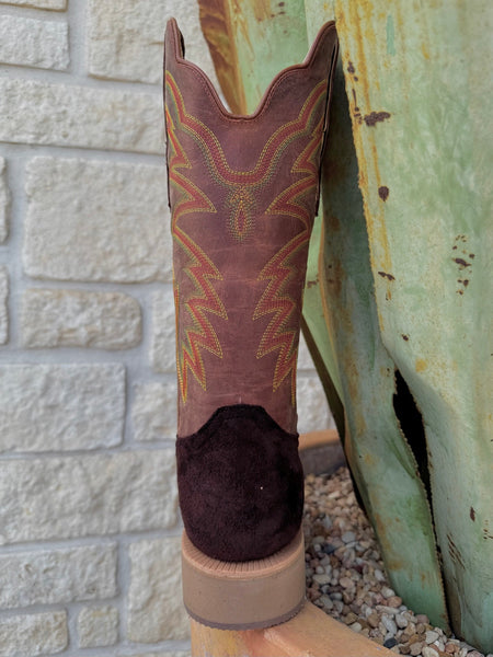 Men's Roughout Deer Square Toe Western Boot