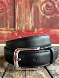 Men's Smooth Black Leather Belt