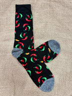 Men’s Socksmith bamboo crew socks in black, made with breathable bamboo fabric, featuring reinforced heel and toe for durability, with seamless toe for irritation-free comfort - MBN2319. Available at Blair's Western Wear, Marble Falls, TX.
