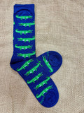 Men’s Socksmith Bamboo Later Gator Socks in Navy, made from soft bamboo rayon for breathable comfort, with a flexible fit from nylon and spandex - MBN3709. Available at Blair's Western Wear, Marble Falls, TX.