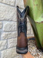 Men's Ariat Work Boot in a Soft Square Toe Navy/Chocolate - 10038320 - Blair's Western Wear Marble Falls, TX