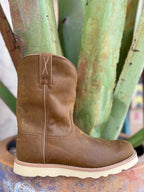 Men's Soft Toe Pull-On Western Work Boot