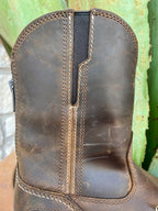 Men's Soft Toe Side-Zip Slim Shaft Western Work Boot