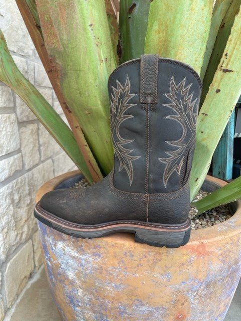 Men's Ariat Soft Square Toe Work Boot in Chocolate - 10017436 - Blair's Western Wear Marble Falls, TX