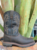 Men's Ariat Soft Square Toe Work Boot in Chocolate - 10017436 - Blair's Western Wear Marble Falls, TX 