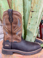 Men's Ariat Activator VentTEK H2O Steel Toe Boots in Dark Brown/Wicker, featuring steel toe protection and VentTEK mesh panels for cooling - 10061119. Available at Blair's Western Wear, Marble Falls, TX.