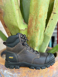 Men's Ariat Steel Toe Work Boot in Chocolate/ Black & Waterproof - 10034673 - Blair's Western Wear Marble Falls, TX 