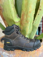 Men's Ariat Steel Toe Work Boot in Chocolate/ Black & Waterproof - 10034673 - Blair's Western Wear Marble Falls, TX 