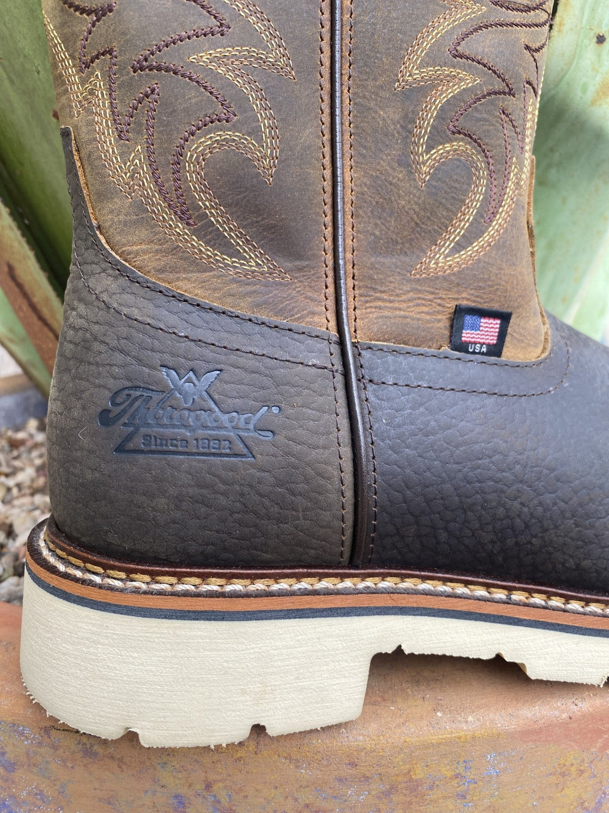 Men's Steel Toe Western Wellington Work Boot