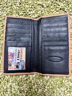 Men's Tooled Cross Checkbook Wallet