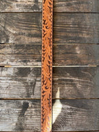 Men's Western Brown Tooled Leather Belt - Blair's Western Wear Marble Falls, TX