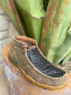 Men's Twisted X Black and Bomber Leather Chukka Driving Moc