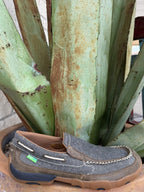 Men's ecoTWX slip-on driving moccasin with recycled-material upper, rounded moc toe, elastic side panels, and molded rubber outsole — Blair's Western Wear Marble Falls TX