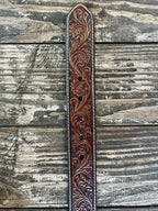 Men's Two-Tone Tooled Leather Belt