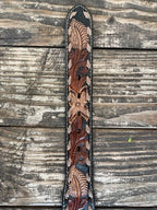 Men's Two-Tone Tooled Leather Belt