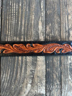 Men's Two-Tone Tooled Leather Belt