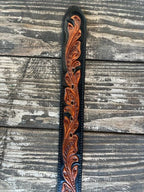 Men's Two-Tone Tooled Leather Belt