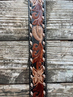 Men's Two-Tone Tooled Leather Belt