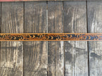 Men's Two Tone Tooled Leather Belt in Tan & Black With Fancy Etched Buckle - C41514 - Blair's Western Wear Marble Falls, TX