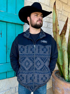 Men's CINCH Navy Aztec Concealed Carry Vest - MWV1543012 | Blairs Western Wear