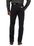 Men's black Wrangler Cowboy Cut Original Fit jean with classic five pocket styling and bootcut leg — Blair's Western Wear Marble Falls TX"