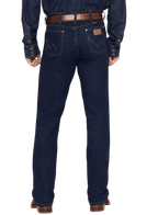 Men's slim fit Cowboy Cut stretch blue jean in 98% cotton LYCRA blend with boot-cut leg opening and five-pocket styling — Blair's Western Wear Marble Falls TX