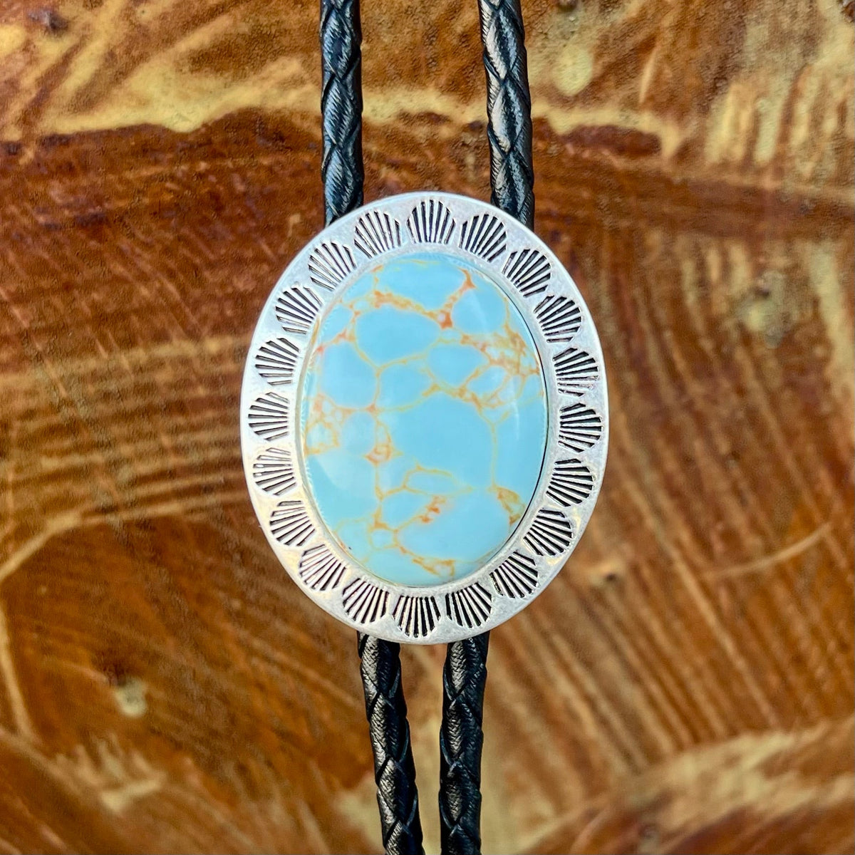 Montana Silversmiths Bolo Slide in turquoise, Elegant Oval Turquoise Stone with Versatile Western Accessory - BT6142TQ. Available at Blair's Western Wear, Marble Falls, TX.