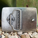 Montana Flag & Bullets Buckle - A709P - BLAIR'S Western Wear located in Marble Falls TX