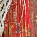 Montana Silversmiths Silver Necklace with Engraved Initial 'A' Pendant, handcrafted and lightweight design - NC6096A. Available at Blair's Western Wear, Marble Falls, TX.