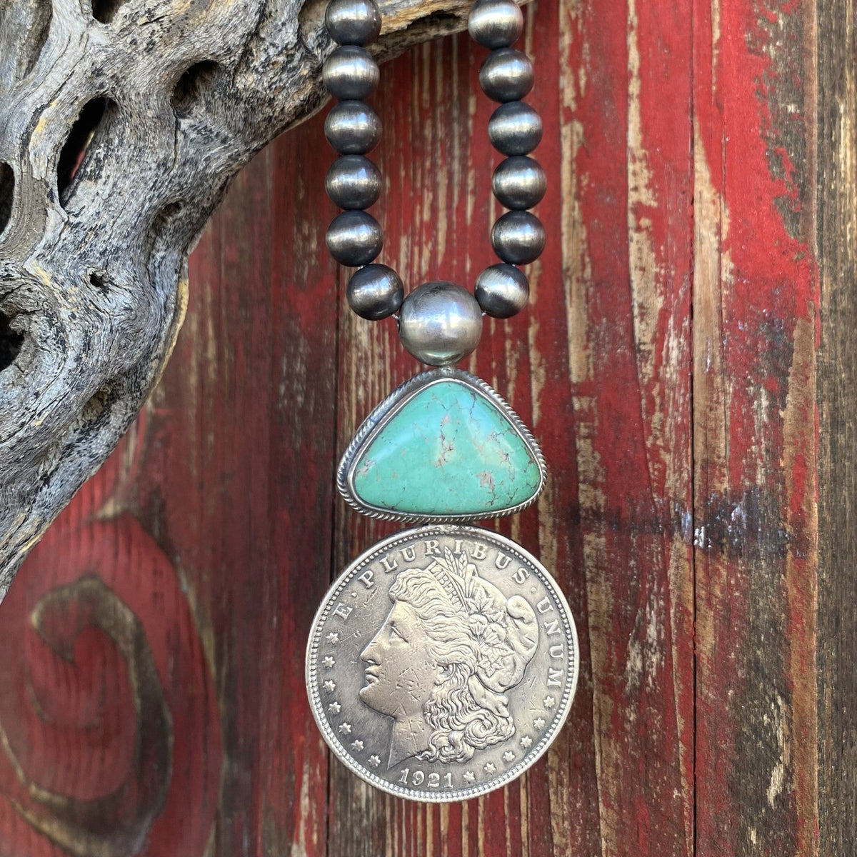 Navajo Pearl & Turquoise Necklace - SNWSTCOIN