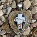 Heart with Cross Necklace Pendant - WILDHORSE - BLAIR'S Western Wear located in Marble Falls TX