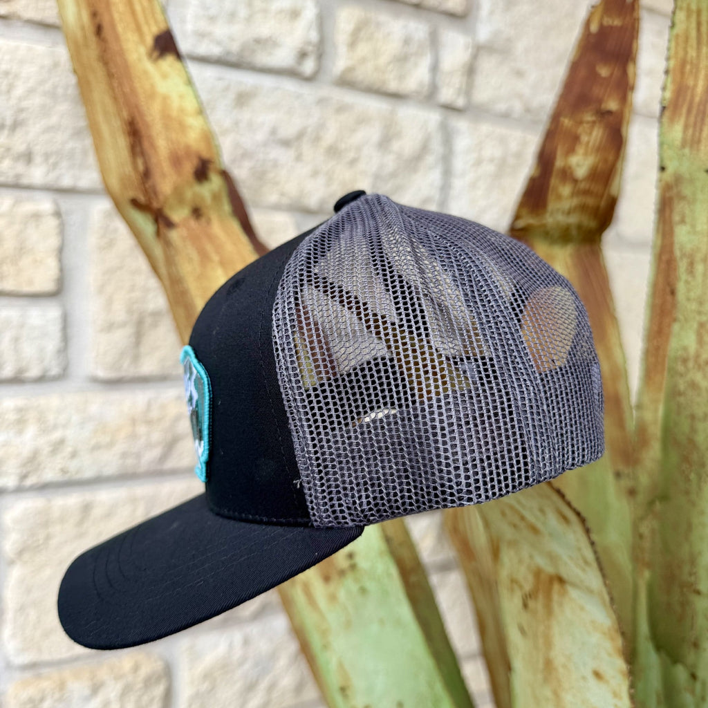 Red Dirt Hat Co. Youth Black Buffalo Patch Cap