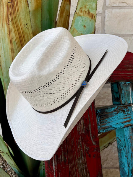 Men's Resistol Straw Cowboy Hat in natural, crafted from high-quality straw with a classic design - RSDRXLCJ44. Available at Blair's Western Wear, Marble Falls, TX.