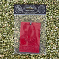 Callahan Leather Air Freshener Red Lucky in Warm Sugar Scent, crafted from American leather, with embossed horseshoe design and leather hanging strap - AFRECLUCKYRD. Available at Blair's Western Wear, Marble Falls, TX.
