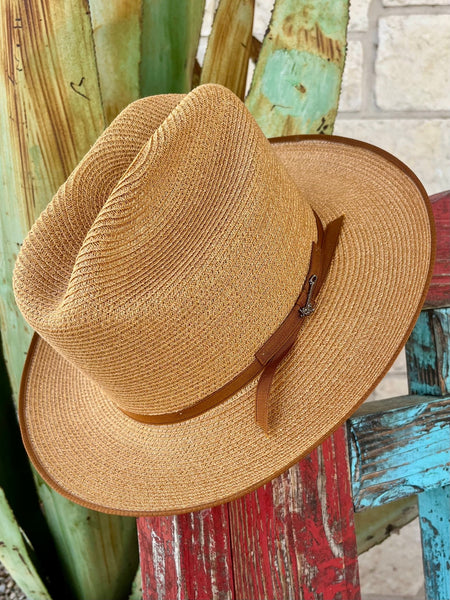 Resistol Men's Straw Hat Tan Open Road Hemp, UV protection and moisture-wicking, with water repellent features - TSOPRH05263. Available at Blair's Western Wear, Marble Falls, TX.