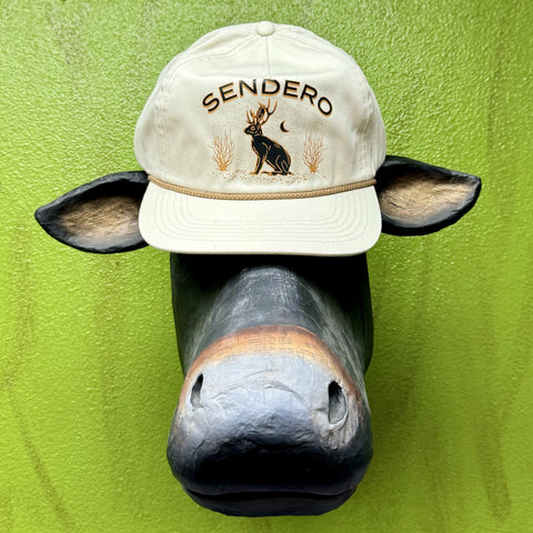 Natural & Gold Men's Sendero Jackalope Cap - Blair's Western Wear Marble Falls, TX