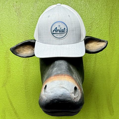 Light Gray & White Men's Ariat Logo Cap - A300076027 - Blair's Western Wear Marble Falls, TX