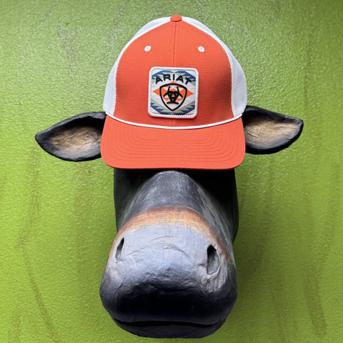 Orange Men's Ariat Logo Cap - A300083526 - Blair's Western Wear Marble Falls, TX
