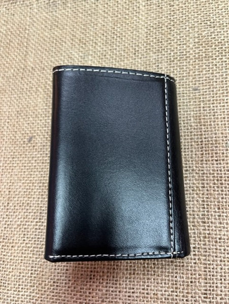 Men's Tooled Leather Overlay Wallet in Black/Blue/White - N5415227 - Blair's Western Wear Marble Falls, TX