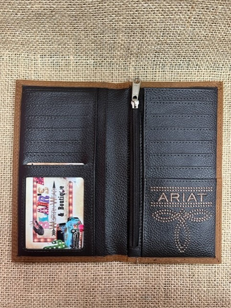 Men's Ariat Checkbook Wallet in Brown - A3548044 - Blair's Western Wear Marble Falls, TX