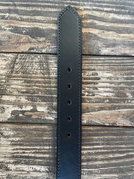 Men's Smooth Leather Black Belt - 824618 - Blair's Western Wear Marble Falls, TX