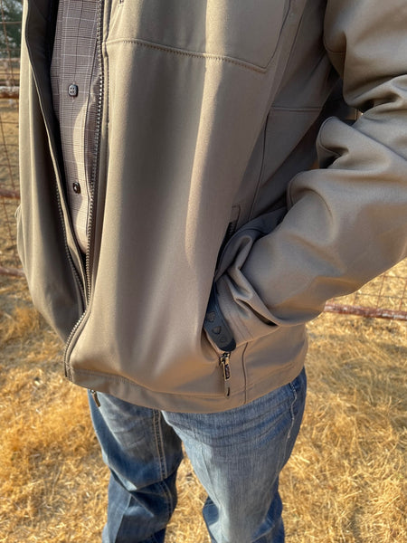 Men's Ariat Jacket in Brown & Water & Wind Resistant - 10046728 - Blair's Western Wear Marble Falls, TX