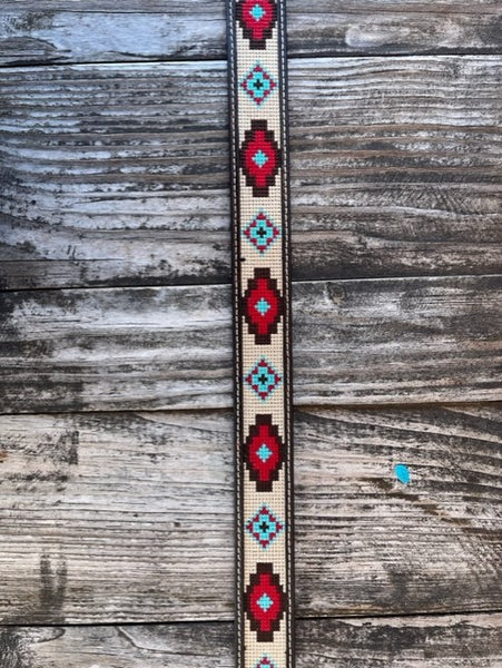 Kid's Aztec & Tooled Leather Belt with Etched Buckle - D120002008 - Blair's Western Wear Marble Falls, TX