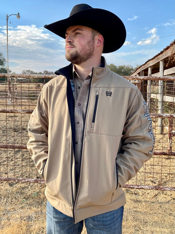 Men's Tan Cinch Jacket with Weather Resistant Technology - MWJ1567008 - BLAIR'S WESTERN WEAR MARBLE FALLS, TX 