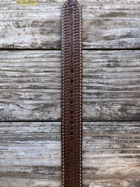 Kid's Tooled Barbwire Belt - KB553 - Blair's Western Wear Marble Falls, TX