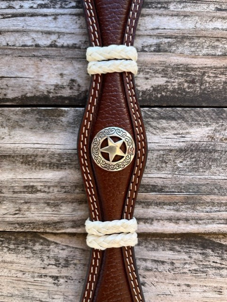 Kid's Tooled Leather Western Belt with Texas Star Conchos - 815 - Blair's Western Wear Marble Falls, TX