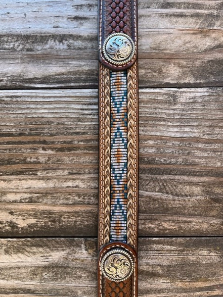 Kids Belt with Aztec and Concho Details - A1301448 - Blair's Western Wear Marble Falls, TX