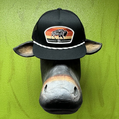 Black Cap with Orange Embroidery Red Dirt Hat Co. - RDHC412 - Blair's Western Wear Marble Falls, TX