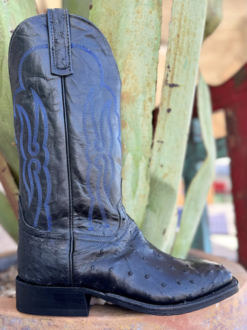 Black Ostrich Anderson Bean Men's Western Boot - 337750 - Blair's Western Wear Marble Falls, TX