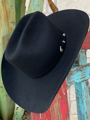 Resistol Cowboy Black Felt Hat - Midnight RFMDNT09420 - Blair's Western Wear Marble Falls, TX